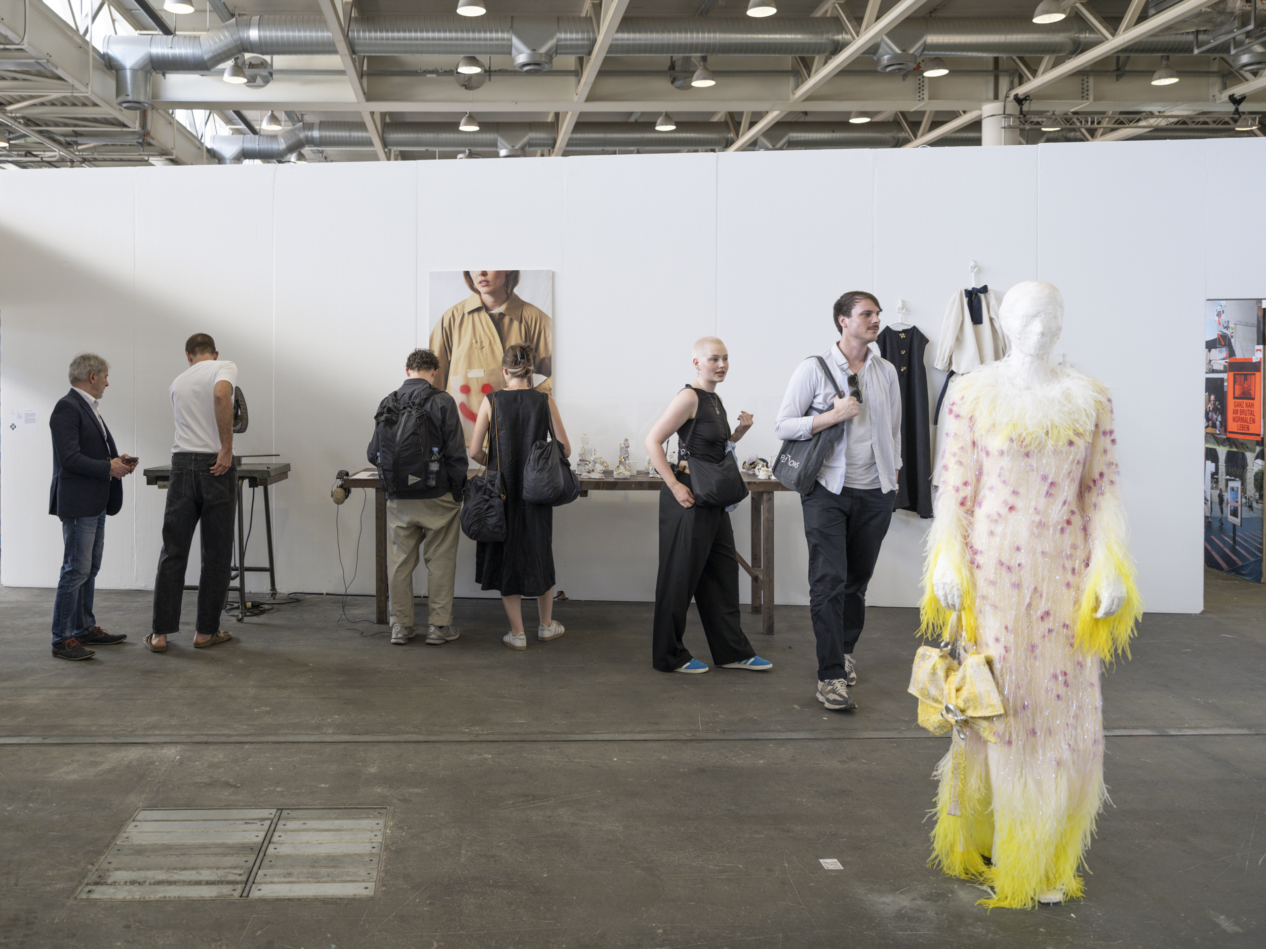 Visitors in the exhibition